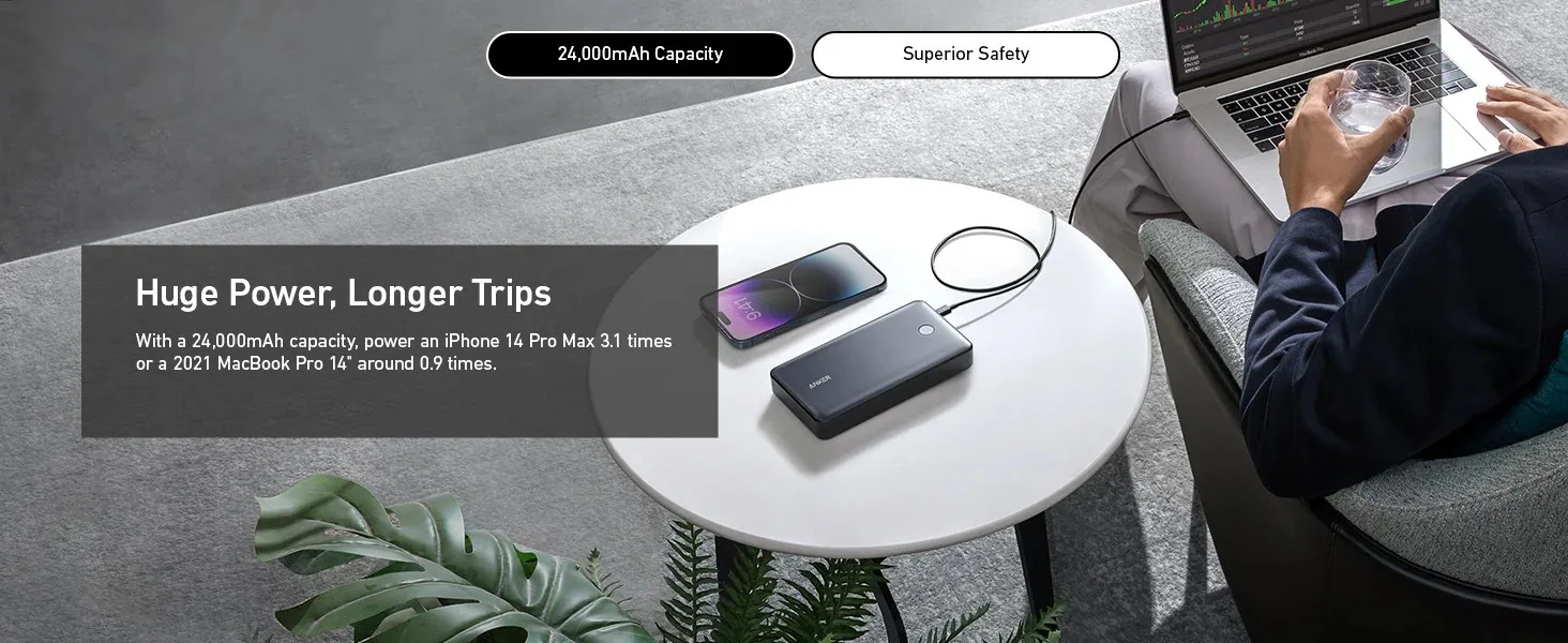 Anker 537 PowerCore 24000mAH Power Bank for Laptop A1379 for Sale in Pakistan