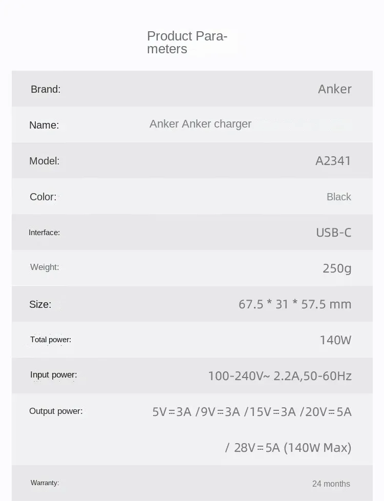 Anker 717 GaN Charger 140W A2341 PD 3.1 PPS Laptop & Mobile Quick charger for Sale in Pakistan