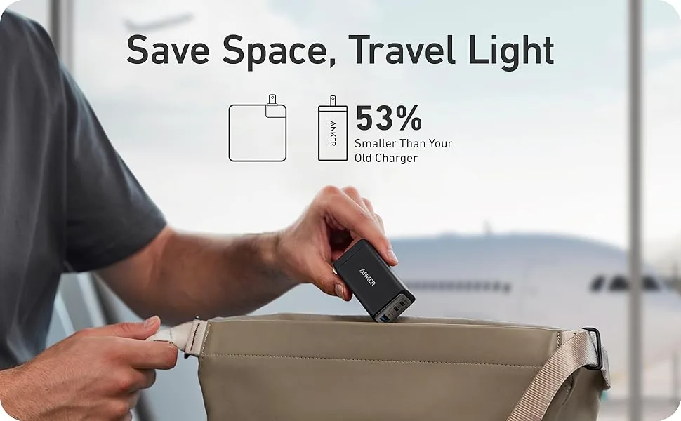 Anker A2667 GaN Multi-Head PD 65W Super Fast Charger For All Type-C Laptop Mobiles for Sale in Pakistan