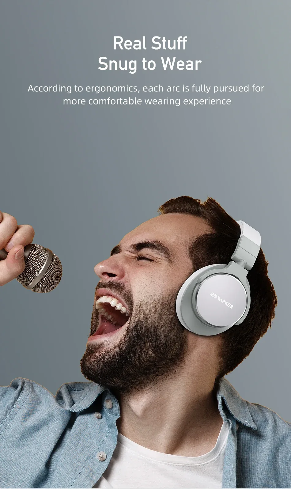 Awei A710BL ANC Noise Cancelling Headphone With Hi-Res Audio for Sale in Pakistan