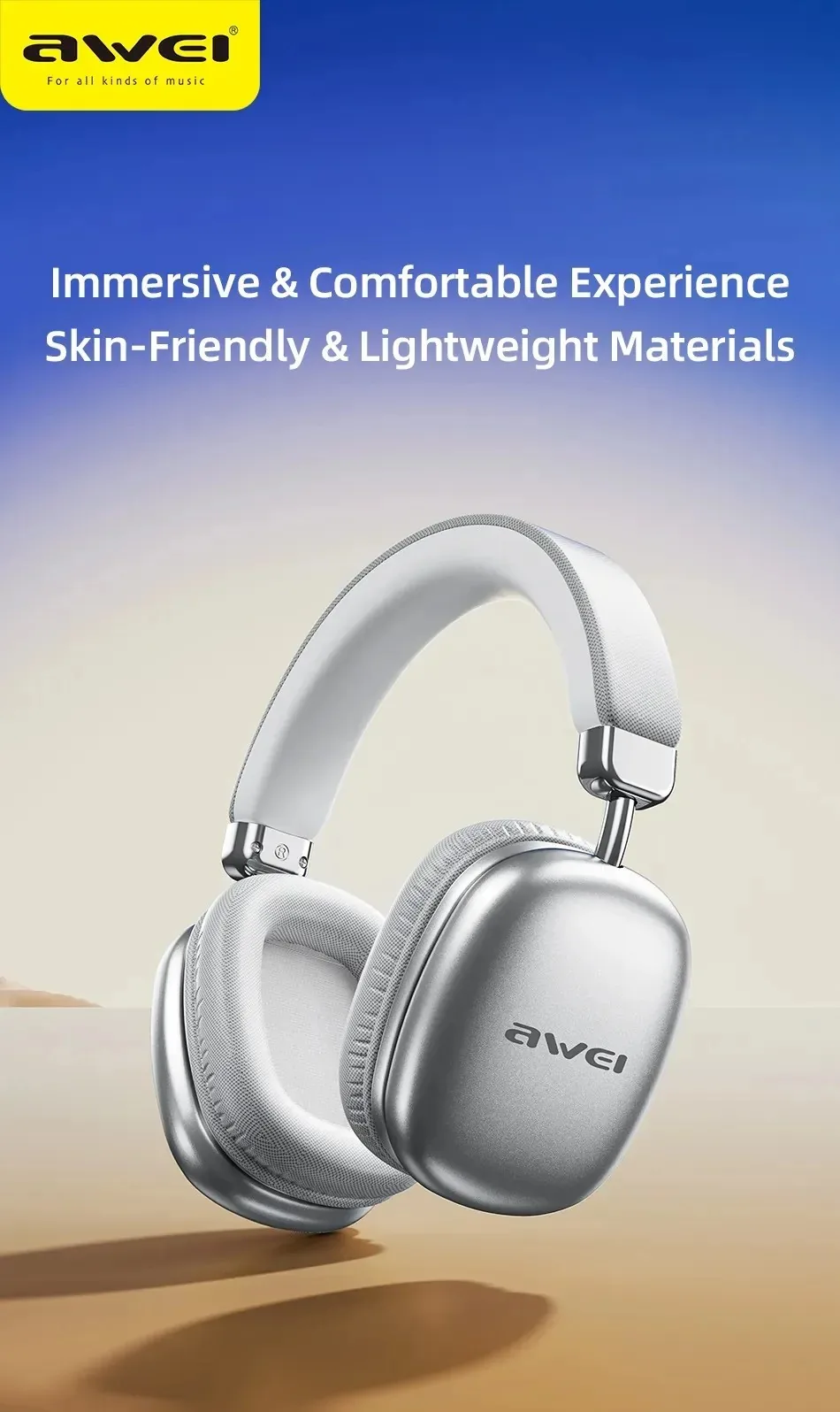 Awei AT7 True Wireless Hifi Overhead Headphone for Sale in Pakistan