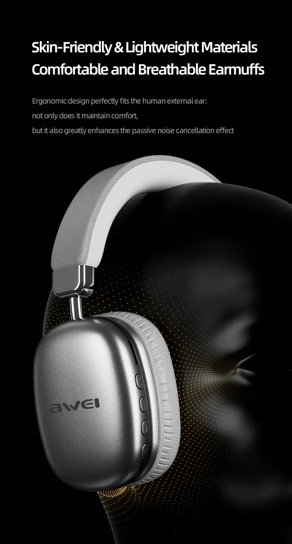 Awei AT7 True Wireless Hifi Overhead Headphone for Sale in Pakistan