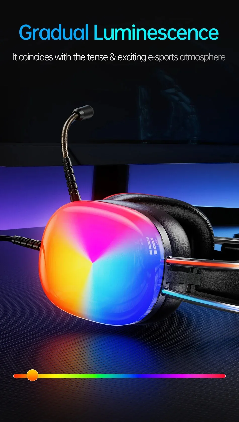 AWEI GM-11pro Colorful Light Gaming Headset – Black for Sale in Pakistan