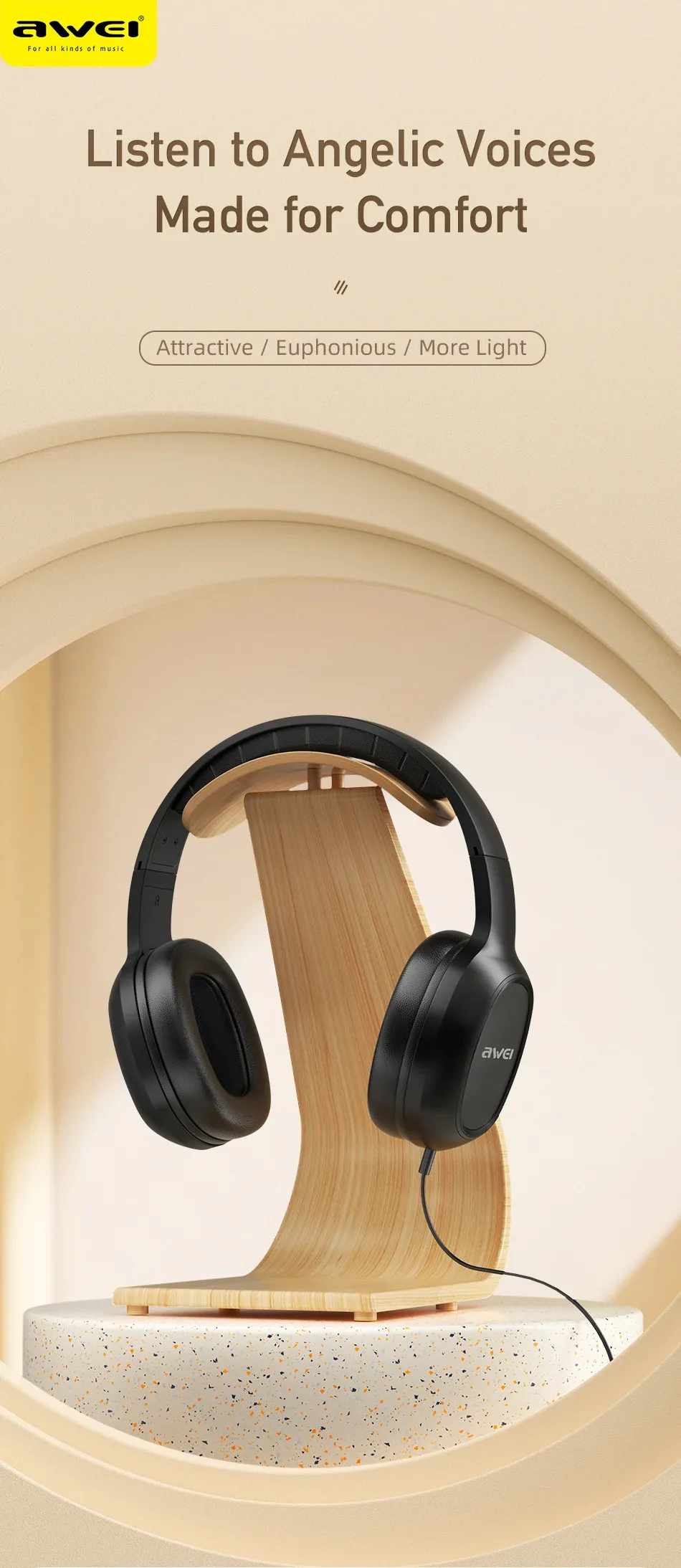 Awei GM-6 3.5mm Stereo Wired Headphone for Sale in Pakistan