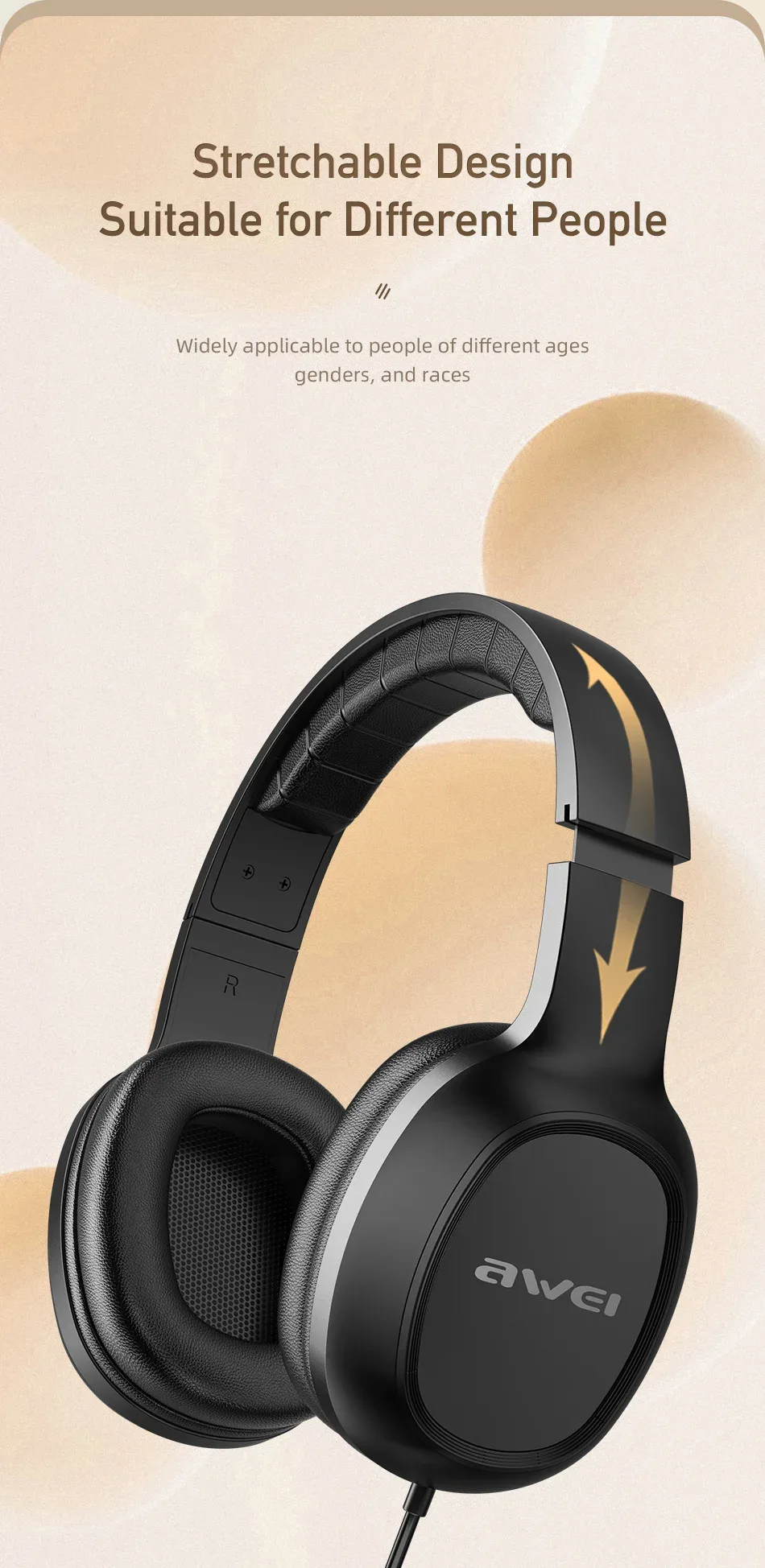 Awei GM-6 3.5mm Stereo Wired Headphone for Sale in Pakistan