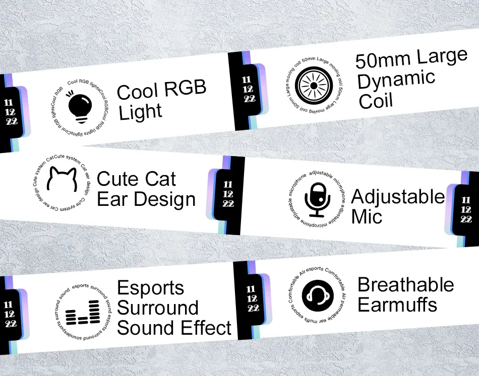 Awei GM-9 Flash Light Cat Ears Headphones with Microphone for Sale in Pakistan