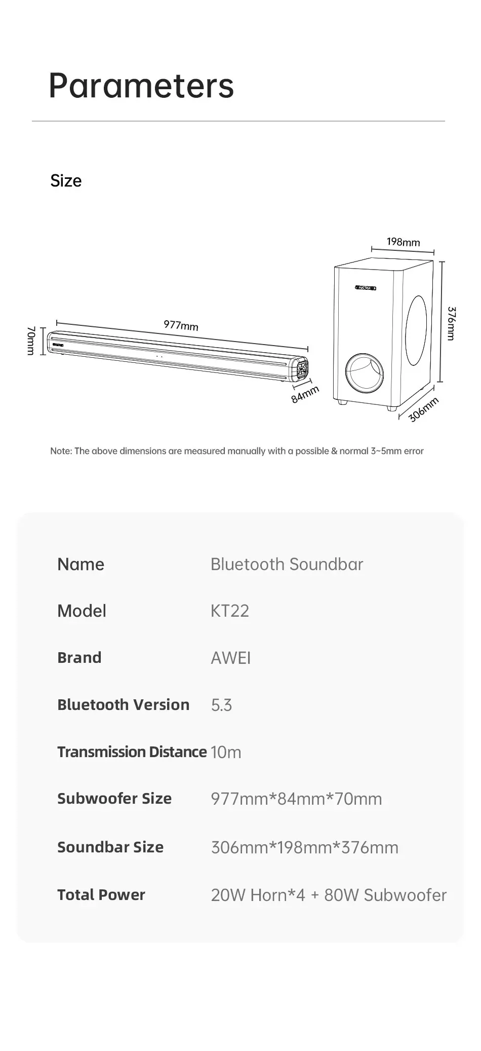 Awei KT22 160W Home Theater Bluetooth Speaker for Sale in Pakistan