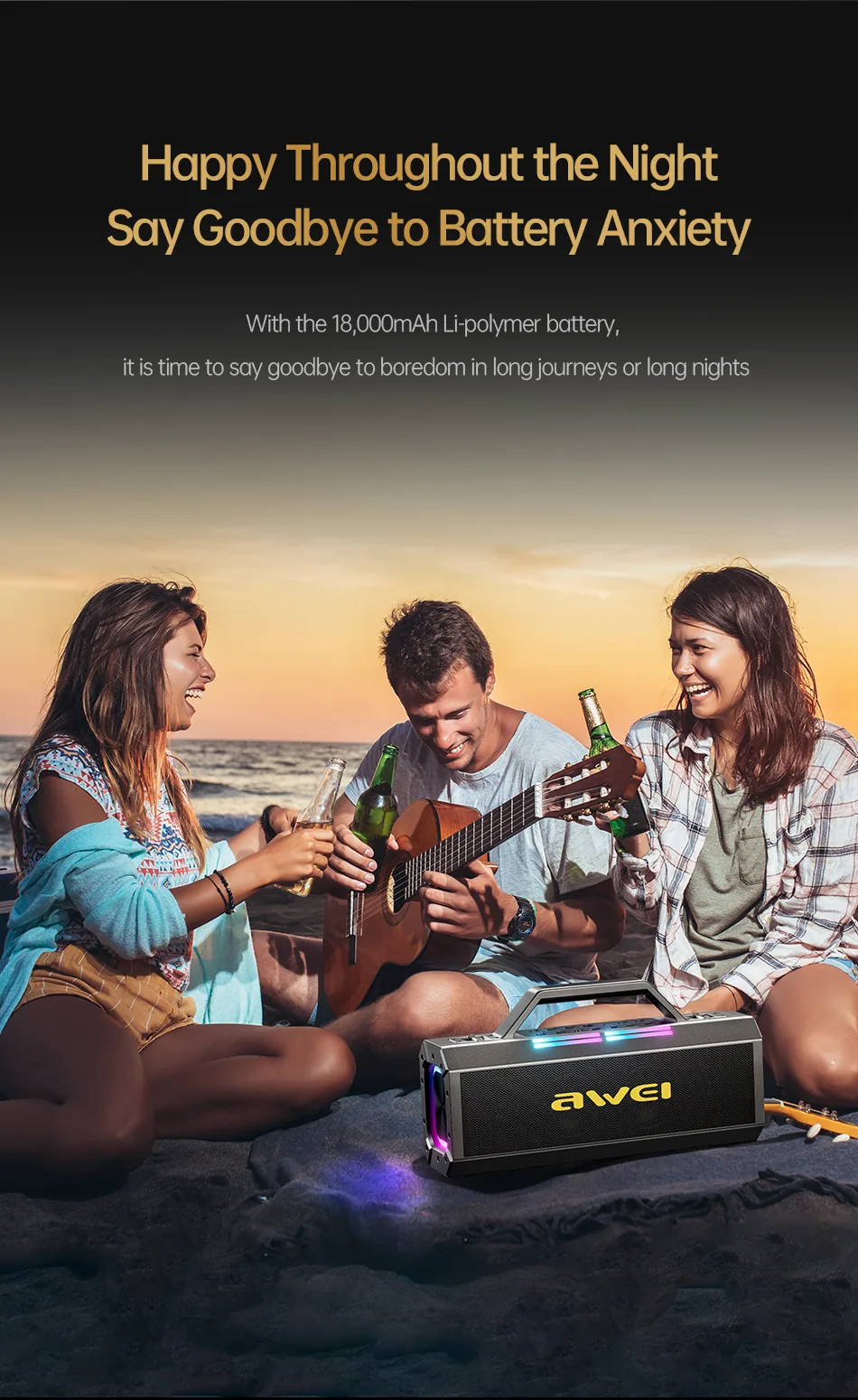 AWEI KT8 Bluetooth Portable Speaker for Sale in Pakistan