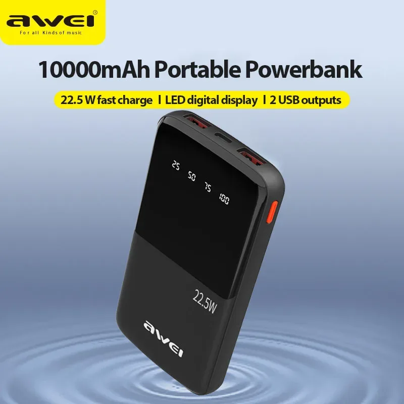 Awei P10K 3-in-1 Portable Power Bank 10000mAh for Sale in Pakistan