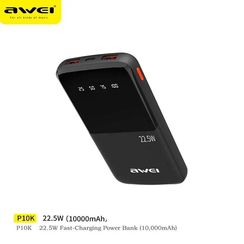 Awei P10K 3-in-1 Portable Power Bank 10000mAh for Sale in Pakistan
