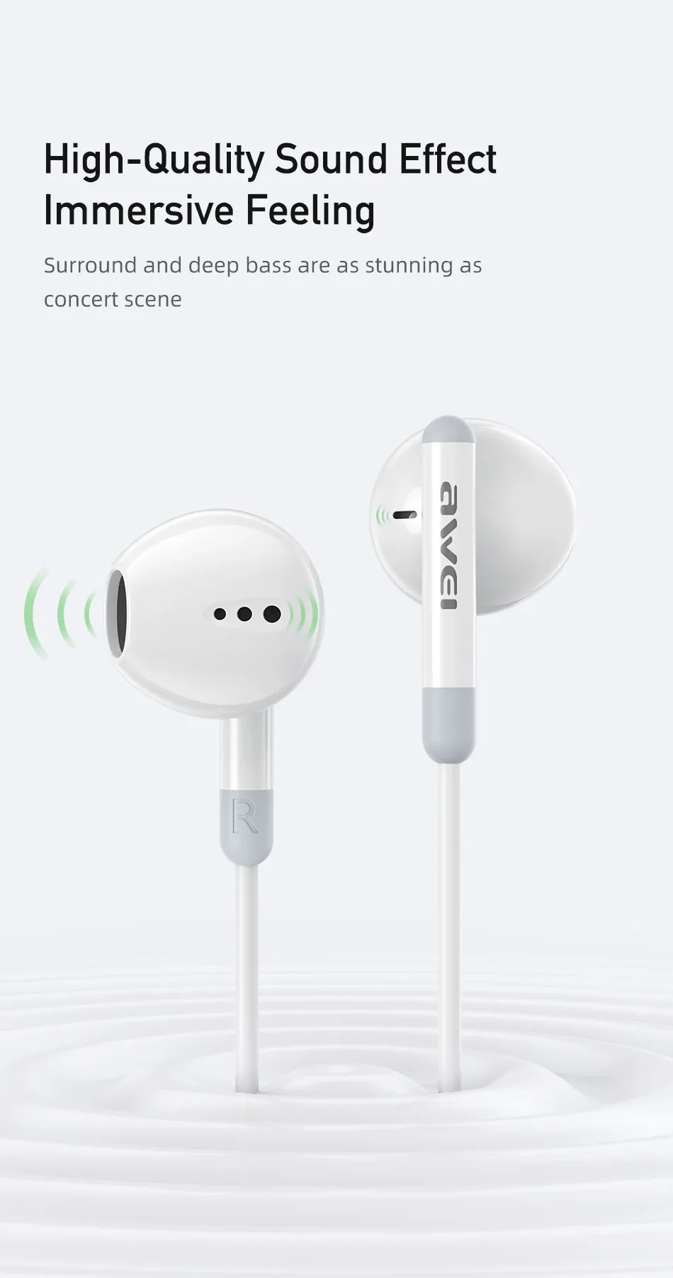 Awei PC-6/PC-6T Wired Earphones 3.5mm for Sale in Pakistan