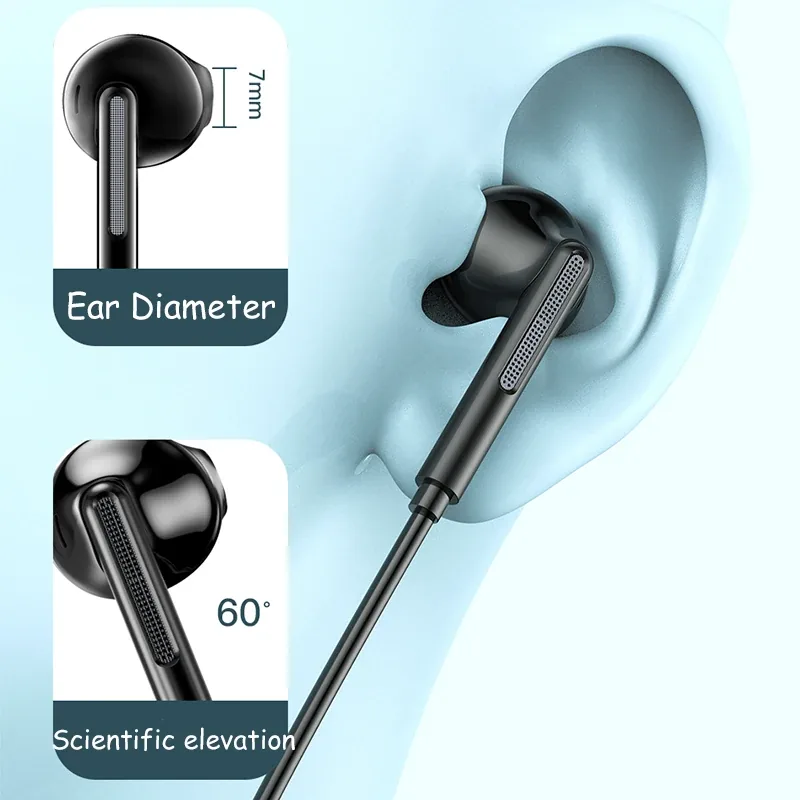 Awei PC-7T/PC-7 Wired Headphones With Mic Earphones Type C Hands-free for Sale in Pakistan