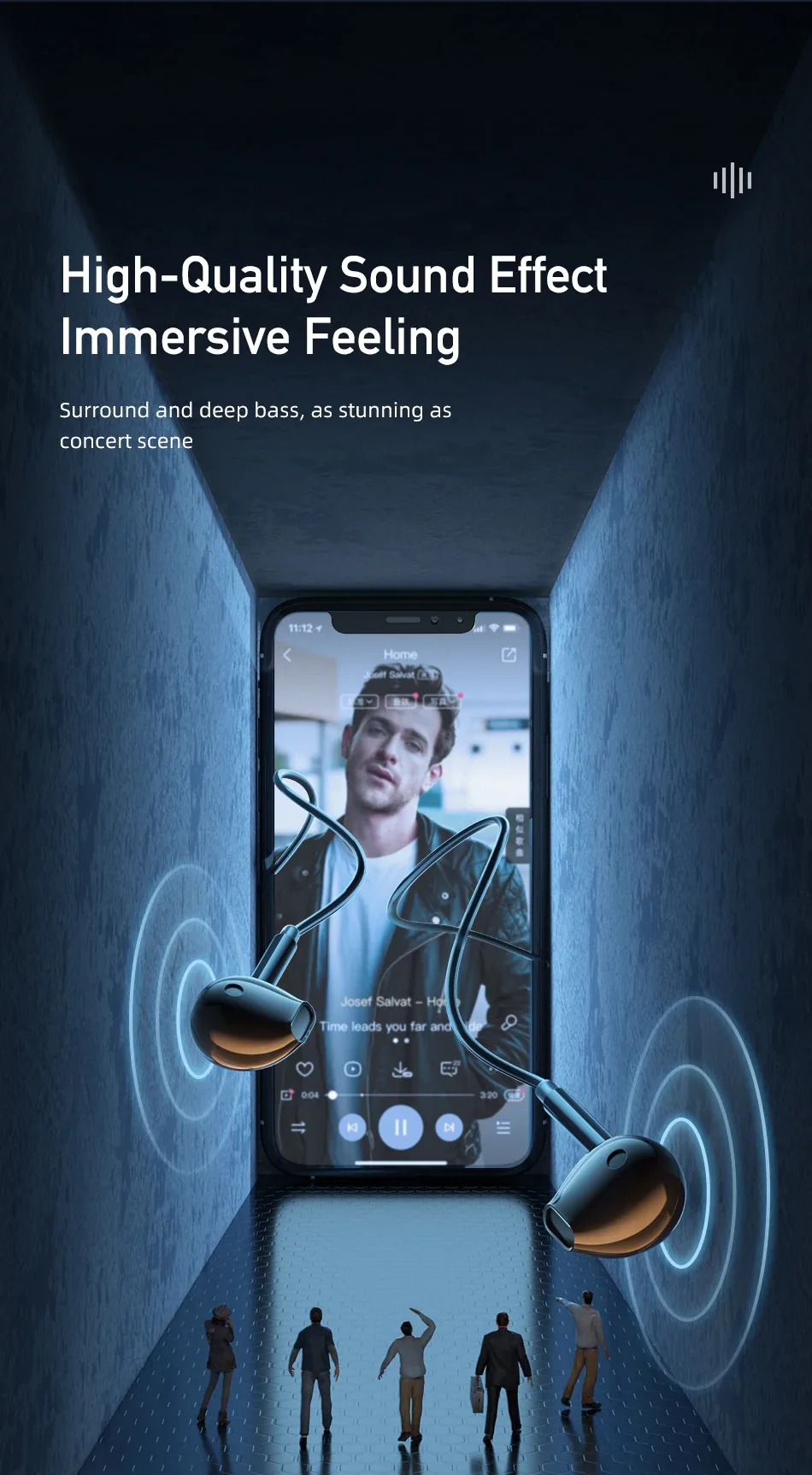 Awei PC-7T/PC-7 Wired Headphones With Mic Earphones Type C Hands-free for Sale in Pakistan