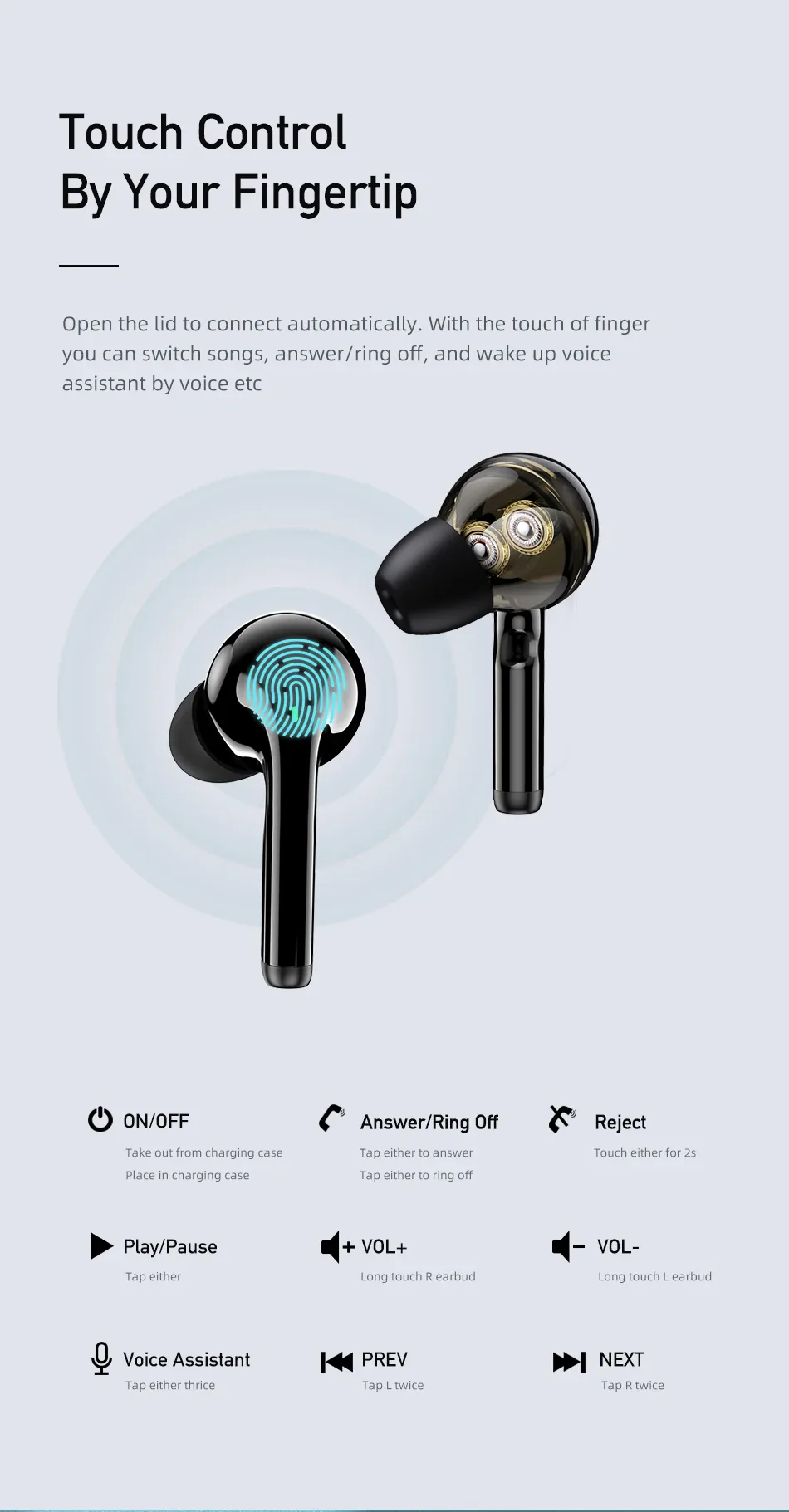 Awei T12P TWS Earphone Dual Dynamic Driver Wireless Bluetooth for Sale in Pakistan