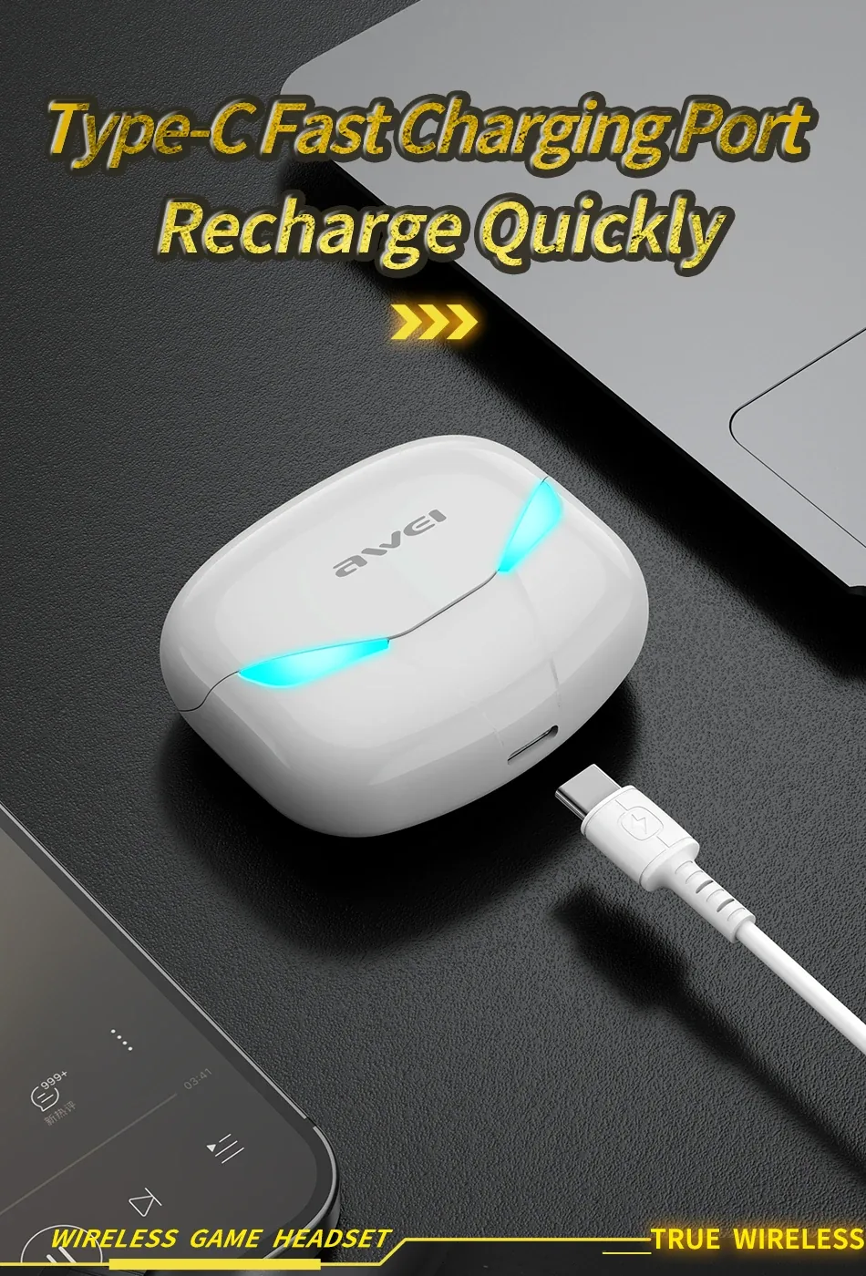 Awei T35 TWS Gaming Earphones Bluetooth Earbuds for Sale in Pakistan