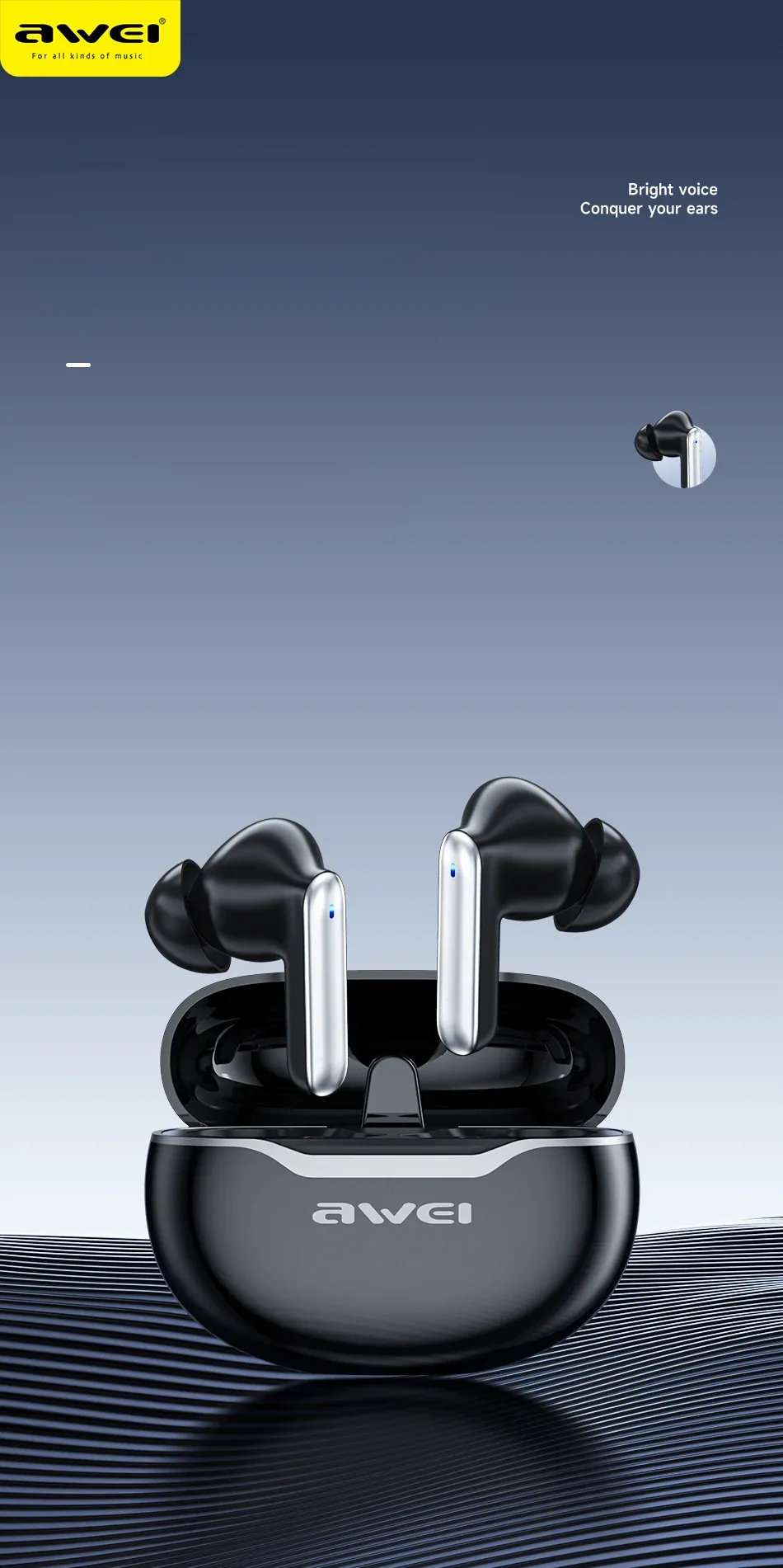 Awei T50 4-Mic ENC True Wireless Earbuds for Sale in Pakistan