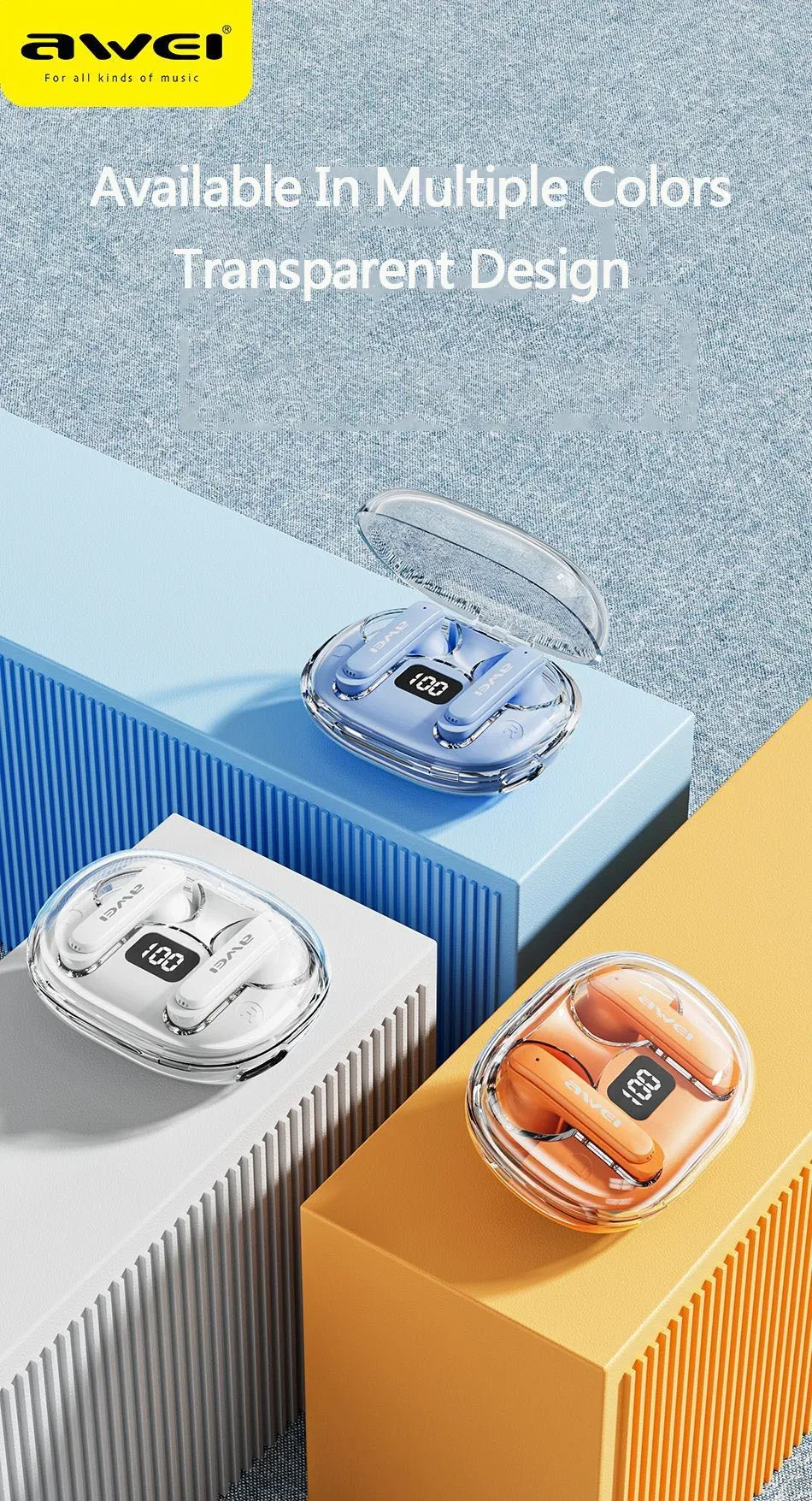 Awei T86 ENC Noise Canceling Wireless Earphones for Sale in Pakistan