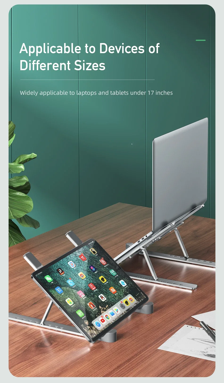 Awei X26 Portable Multi-function Aluminum Stand For Laptop Tablet for Sale in Pakistan