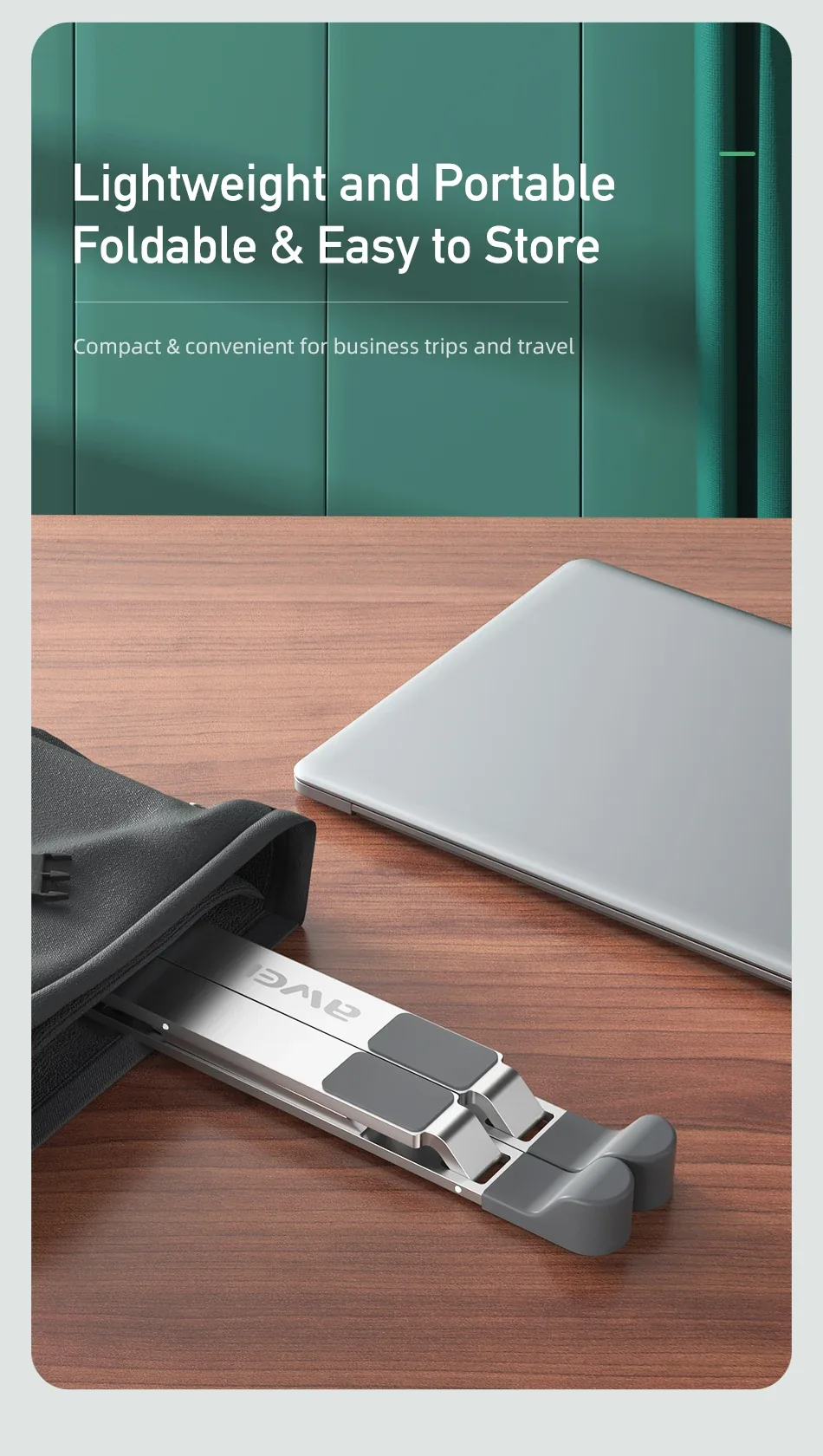 Awei X26 Portable Multi-function Aluminum Stand For Laptop Tablet for Sale in Pakistan