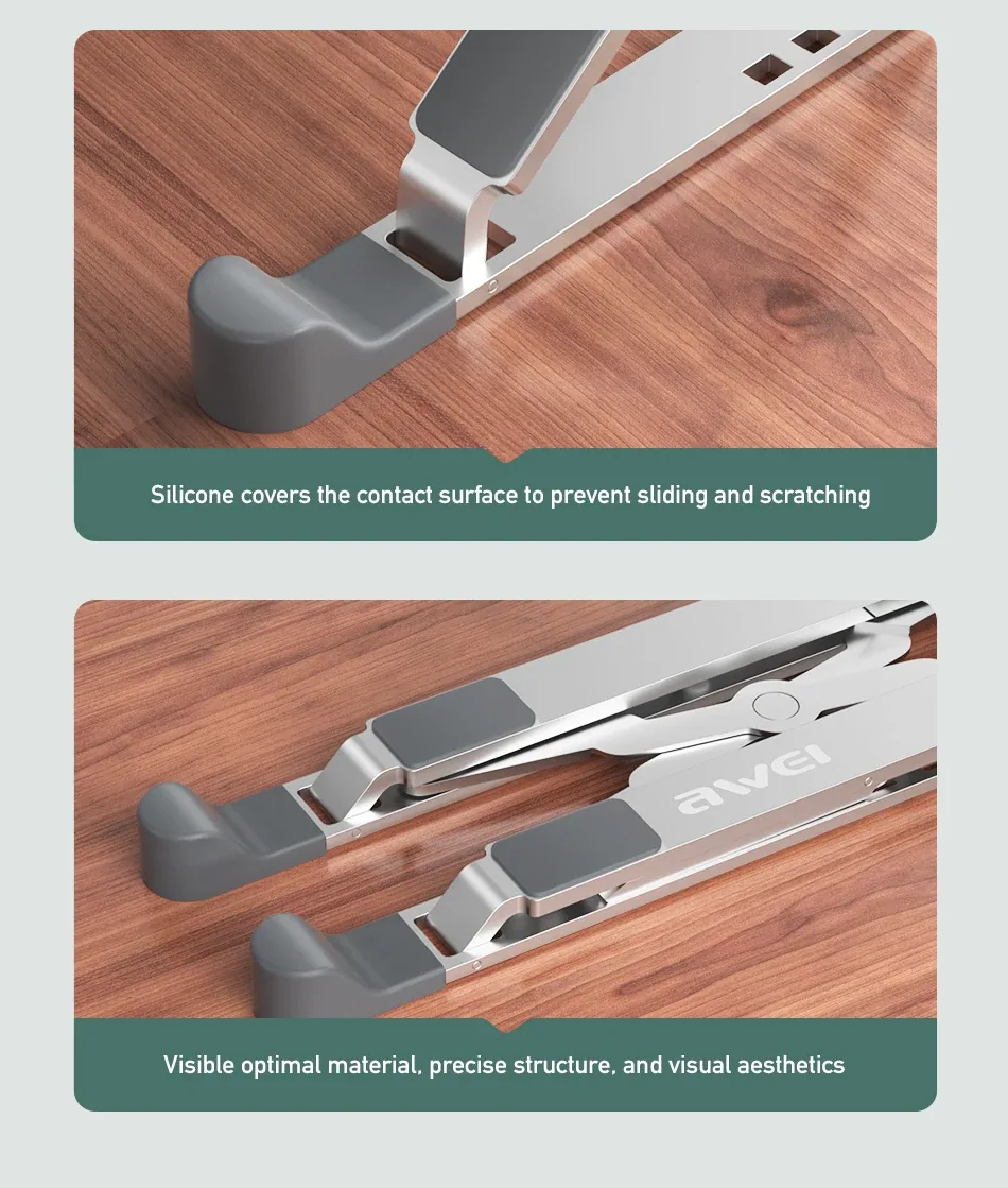 Awei X26 Portable Multi-function Aluminum Stand For Laptop Tablet for Sale in Pakistan