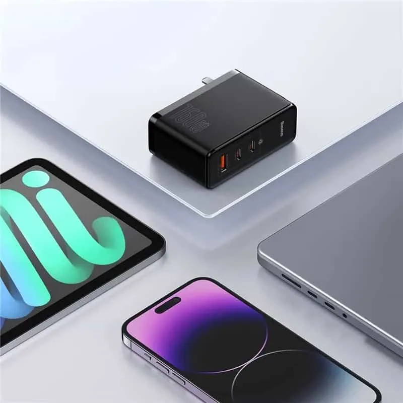 Baseus 160W GaN5 Pro Digital Fast Charger 2C+U with USB-C Cable for Sale in Pakistan