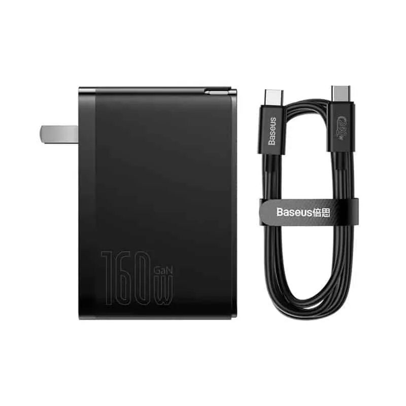 Baseus 160W GaN5 Pro Digital Fast Charger 2C+U with USB-C Cable for Sale in Pakistan