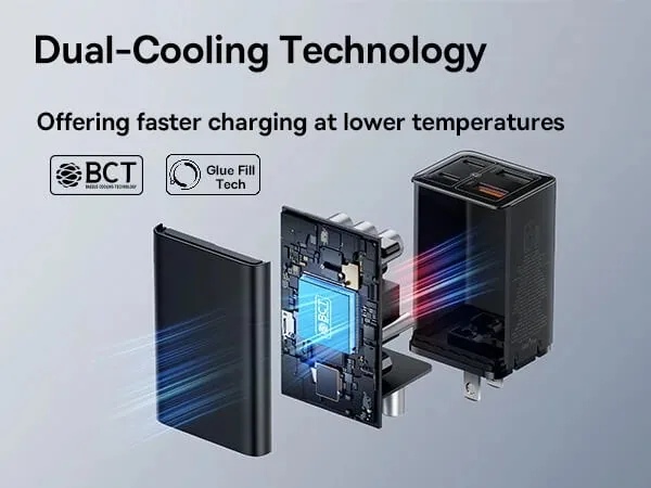 Baseus 2C+2U 65W GaN6 Pro Fast Charger EU Cluster Black for Sale in Pakistan