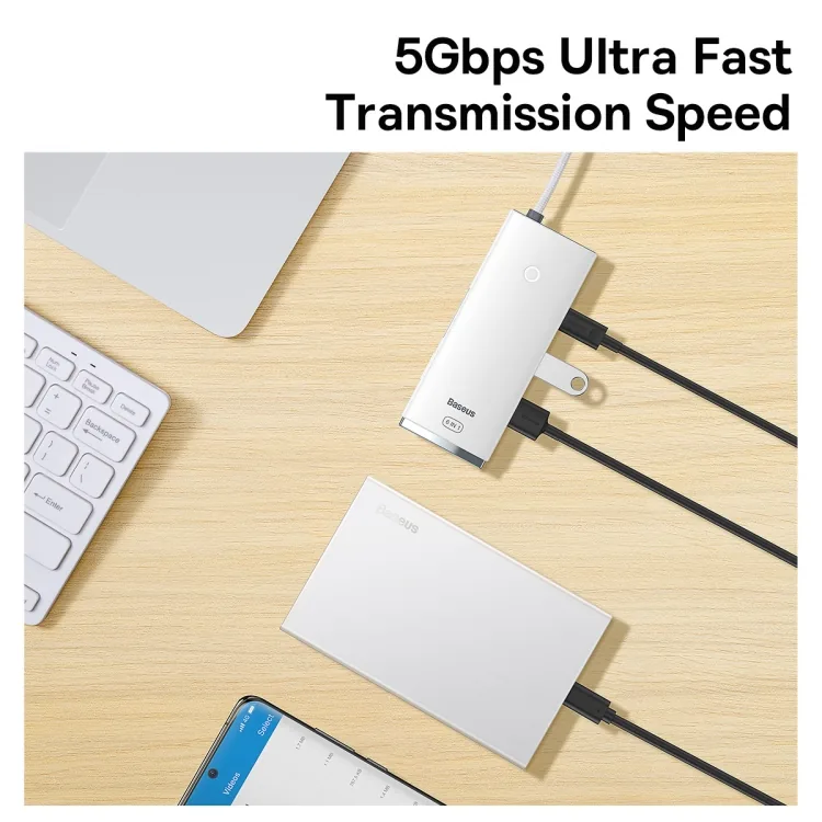 Baseus 6-Port Lite Series Type-C HUB Docking Station for Sale in Pakistan