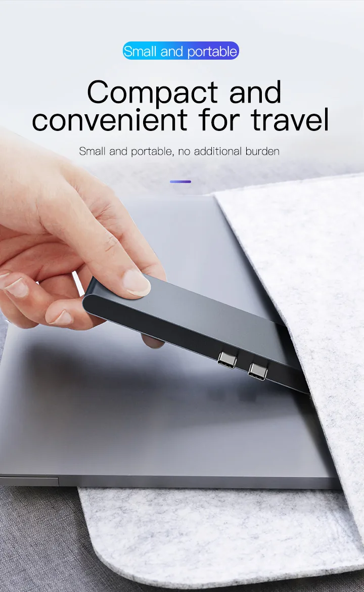 Baseus 7-in-1 Dual USB-C Thunderbolt Hub For MacBook Pro-CAHUB-L0G for Sale in Pakistan