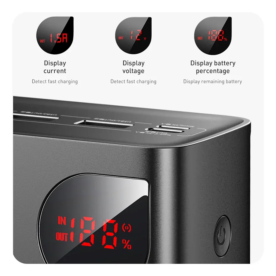Baseus Adaman Digital Display Fast Charge Power Bank 40000mAh 22.5W Black for Sale in Pakistan