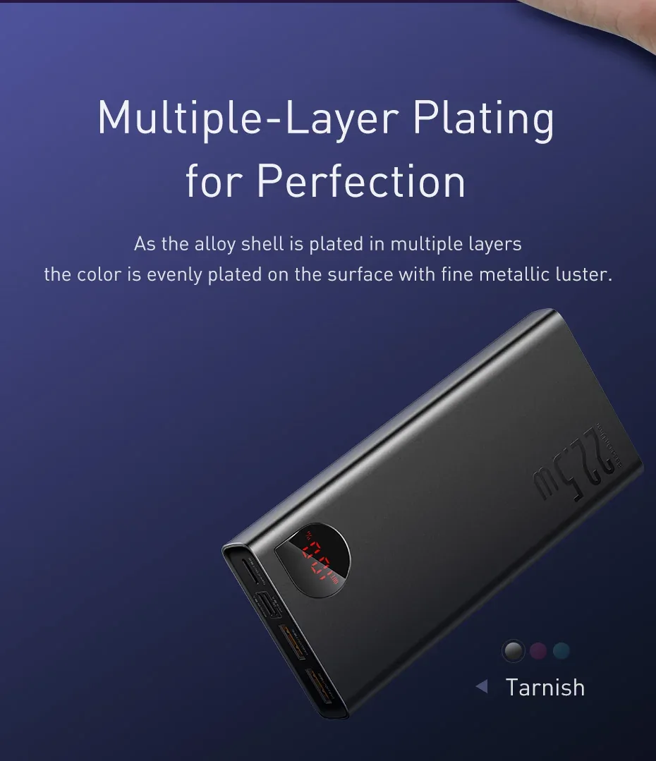 Baseus Adaman Metal Digital  Display Quick Charge Power Bank 20000mAh 22.5W for Sale in Pakistan