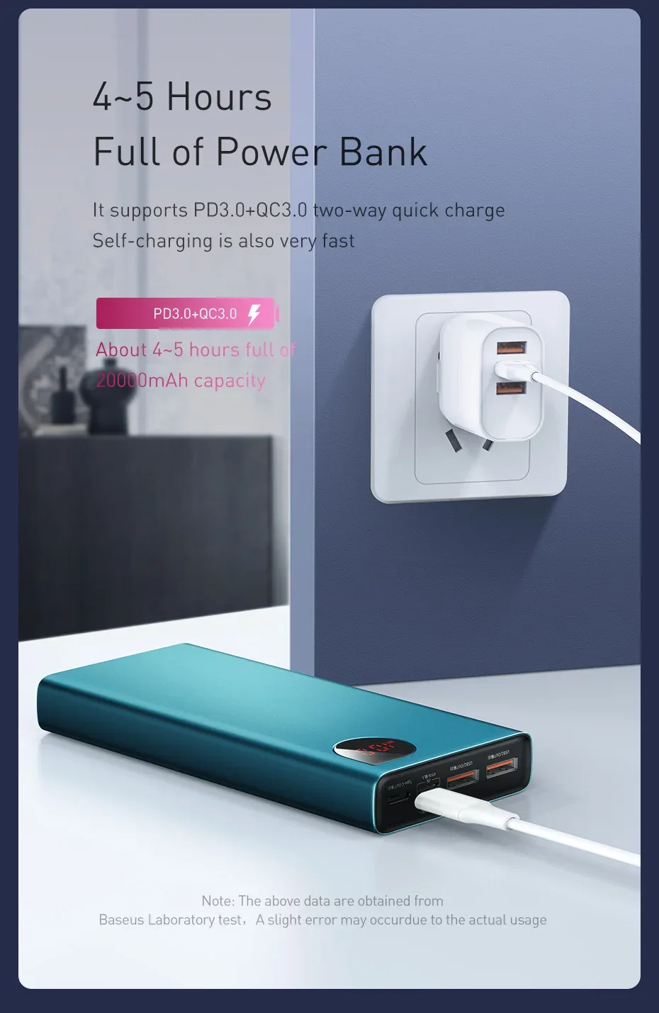 Baseus Adaman Metal Digital  Display Quick Charge Power Bank 20000mAh 22.5W for Sale in Pakistan