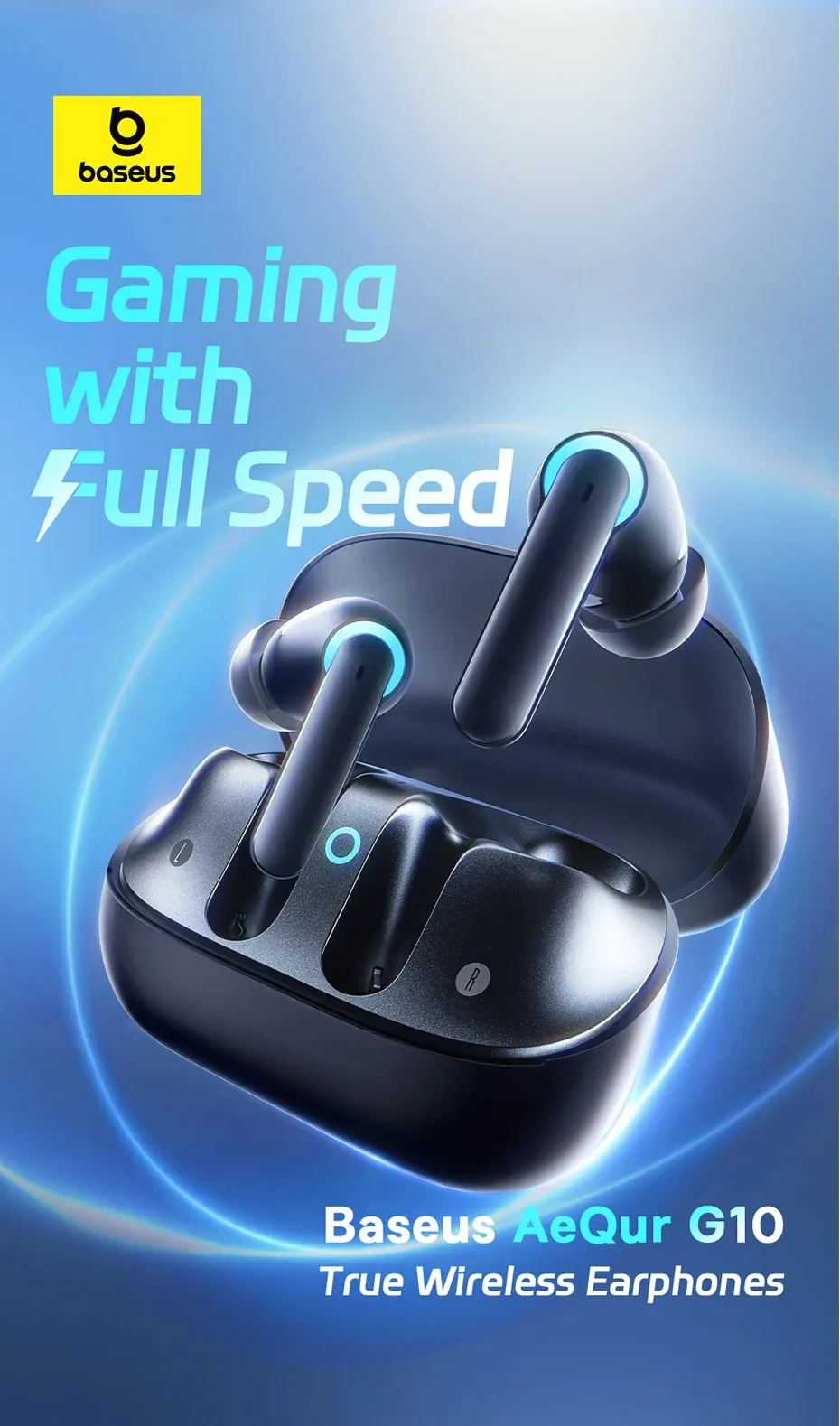 Baseus AeQur G10 True Wireless Earphones Cluster Black for Sale in Pakistan