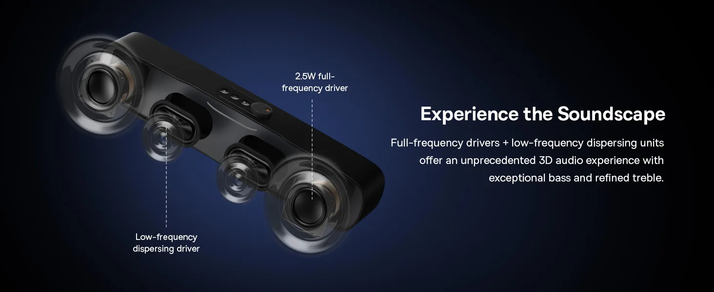 Baseus AeQur Series DS10 Desktop Mini Soundbar Bluetooth Speaker – Black for Sale in Pakistan