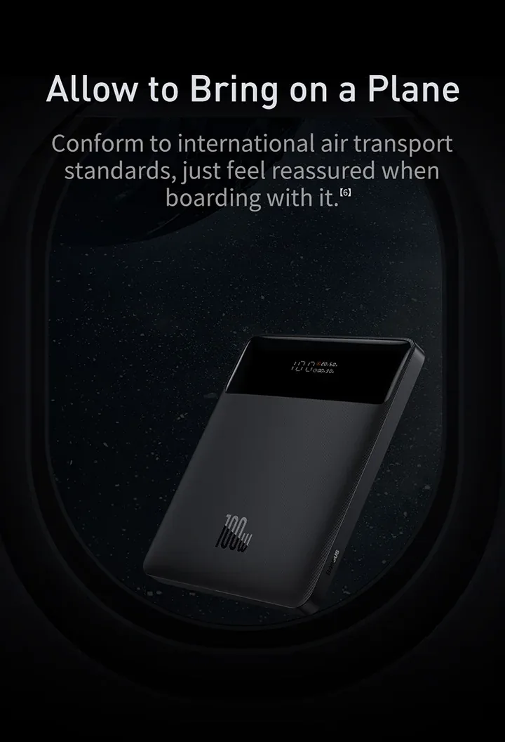 Baseus Blade Power Digital Display Fast Charging Power bank 20000mAh 100W Black for Sale in Pakistan