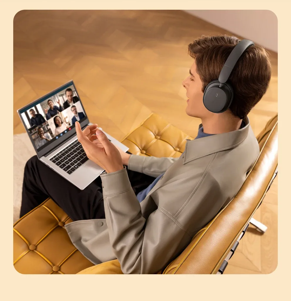 Baseus Bowie D05 Wireless Headphone Bluetooth 5.3 Earphone HIFI Stereo Headset 40mm Driver Foldable Over Ear Headphone 70H Time for Sale in Pakistan