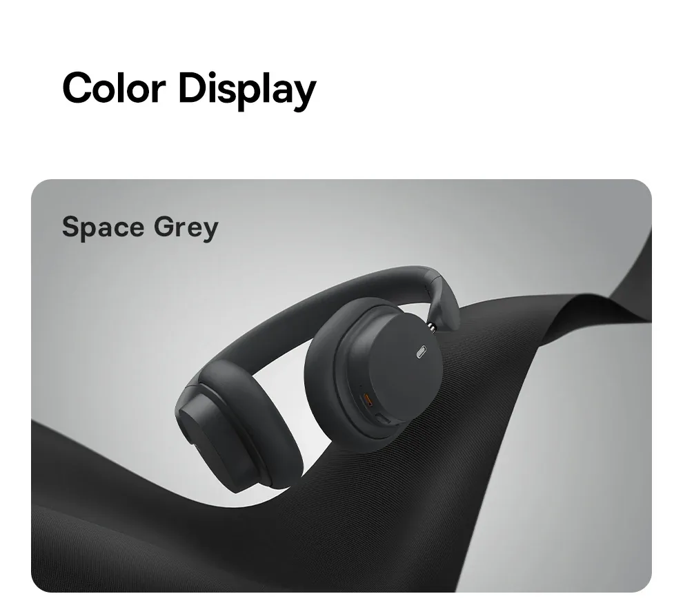 Baseus Bowie D05 Wireless Headphone Bluetooth 5.3 Earphone HIFI Stereo Headset 40mm Driver Foldable Over Ear Headphone 70H Time for Sale in Pakistan