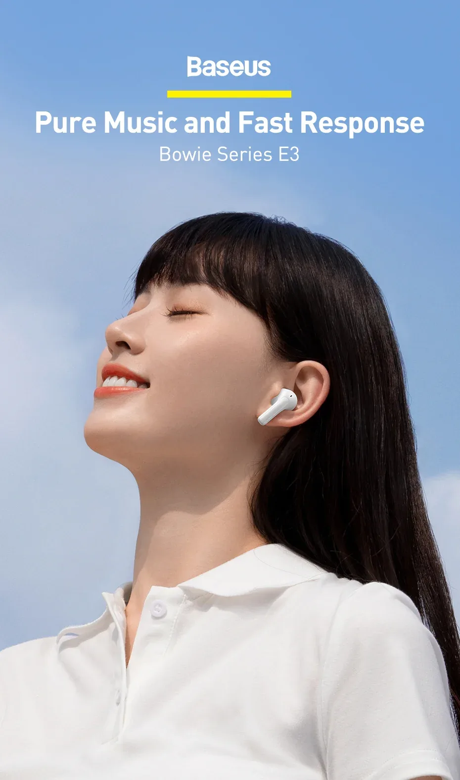 Baseus Bowie E13 True Wireless Earphones Galaxy Black for Sale in Pakistan