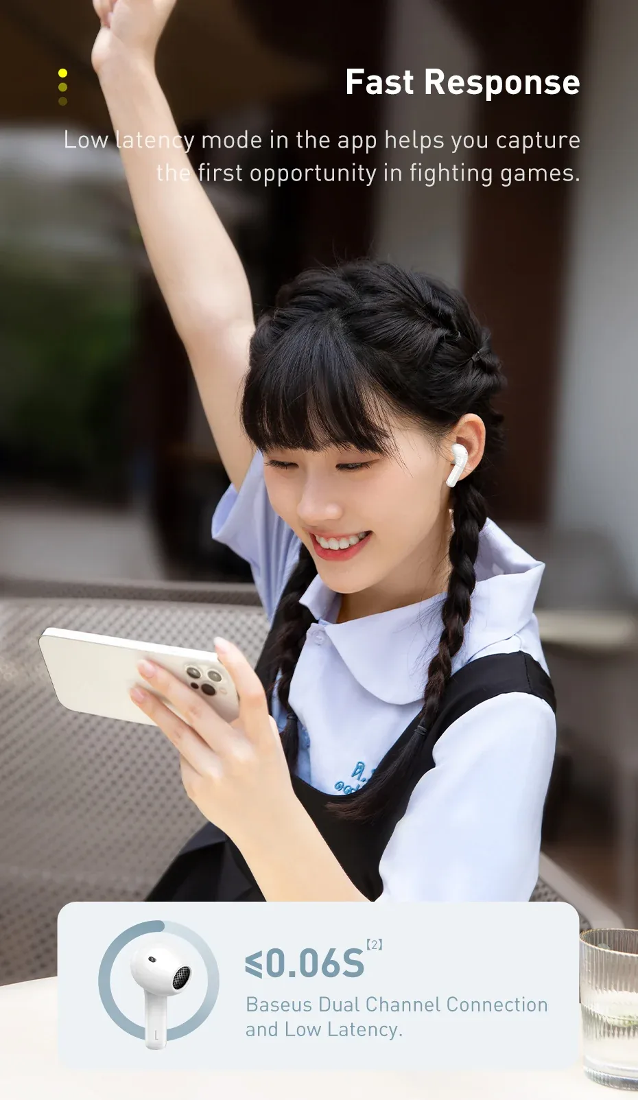 Baseus Bowie E13 True Wireless Earphones Moon White for Sale in Pakistan