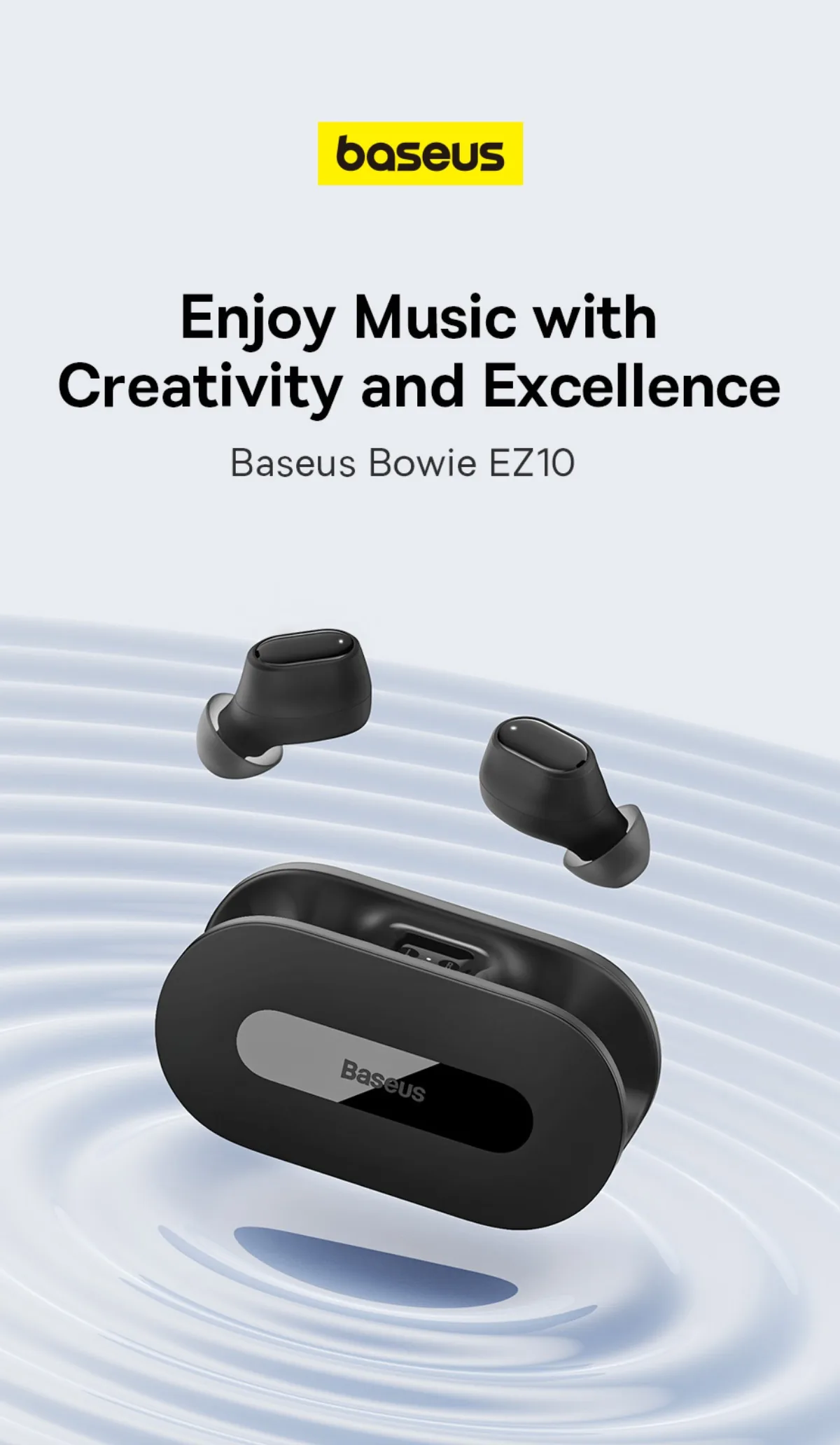 Baseus Bowie EZ10 True Wireless Earphones Black for Sale in Pakistan