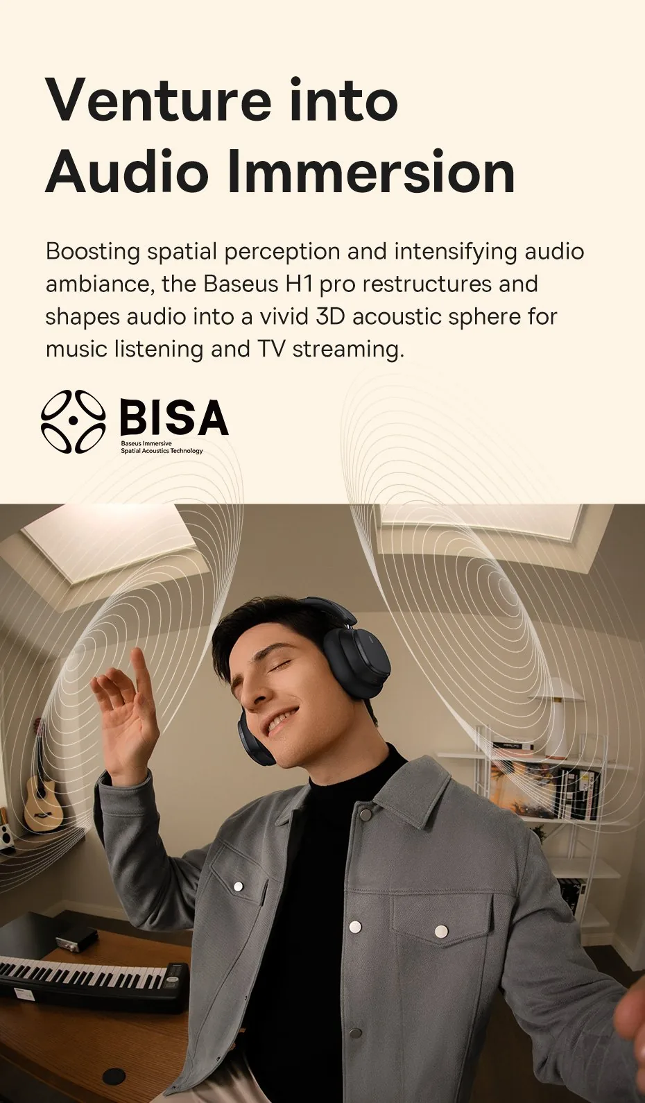 Baseus Bowie H1 Pro Noise-Cancellation Wireless Headphones for Sale in Pakistan