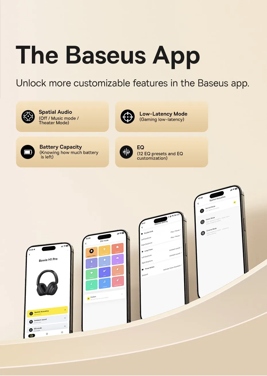 Baseus Bowie H1 Pro Noise-Cancellation Wireless Headphones for Sale in Pakistan