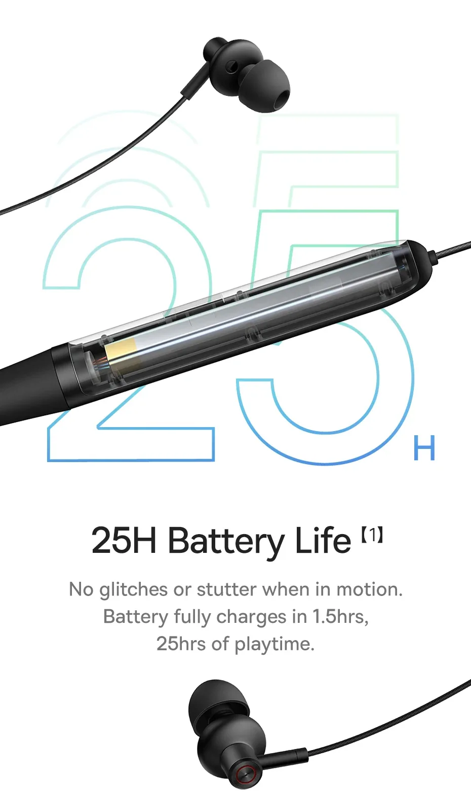 Baseus Bowie P1x In-ear Neckband Wireless Earphones Black for Sale in Pakistan