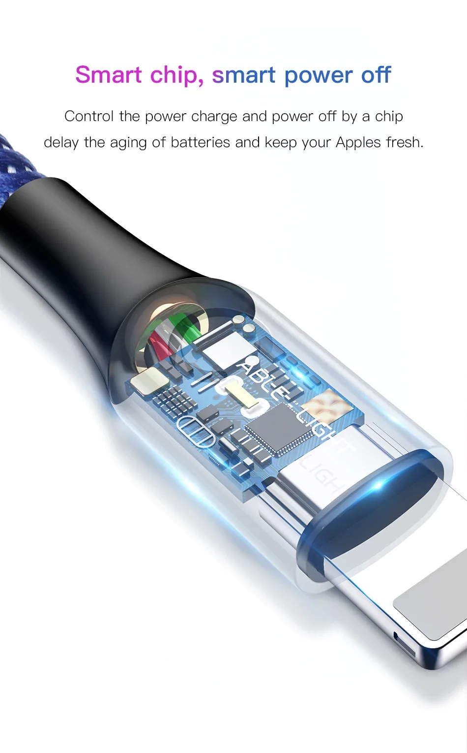 Baseus C-Shaped Light Intelligent Power-Off Cable – CALCD-01 for Sale in Pakistan