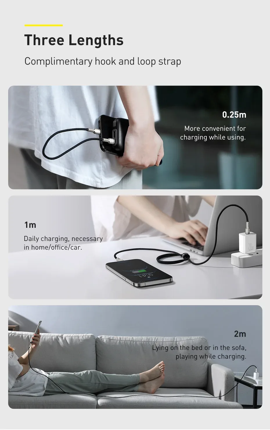 Baseus Cafule Series Metal Data Cable Type-C to iPhone PD 20W 1m Black for Sale in Pakistan