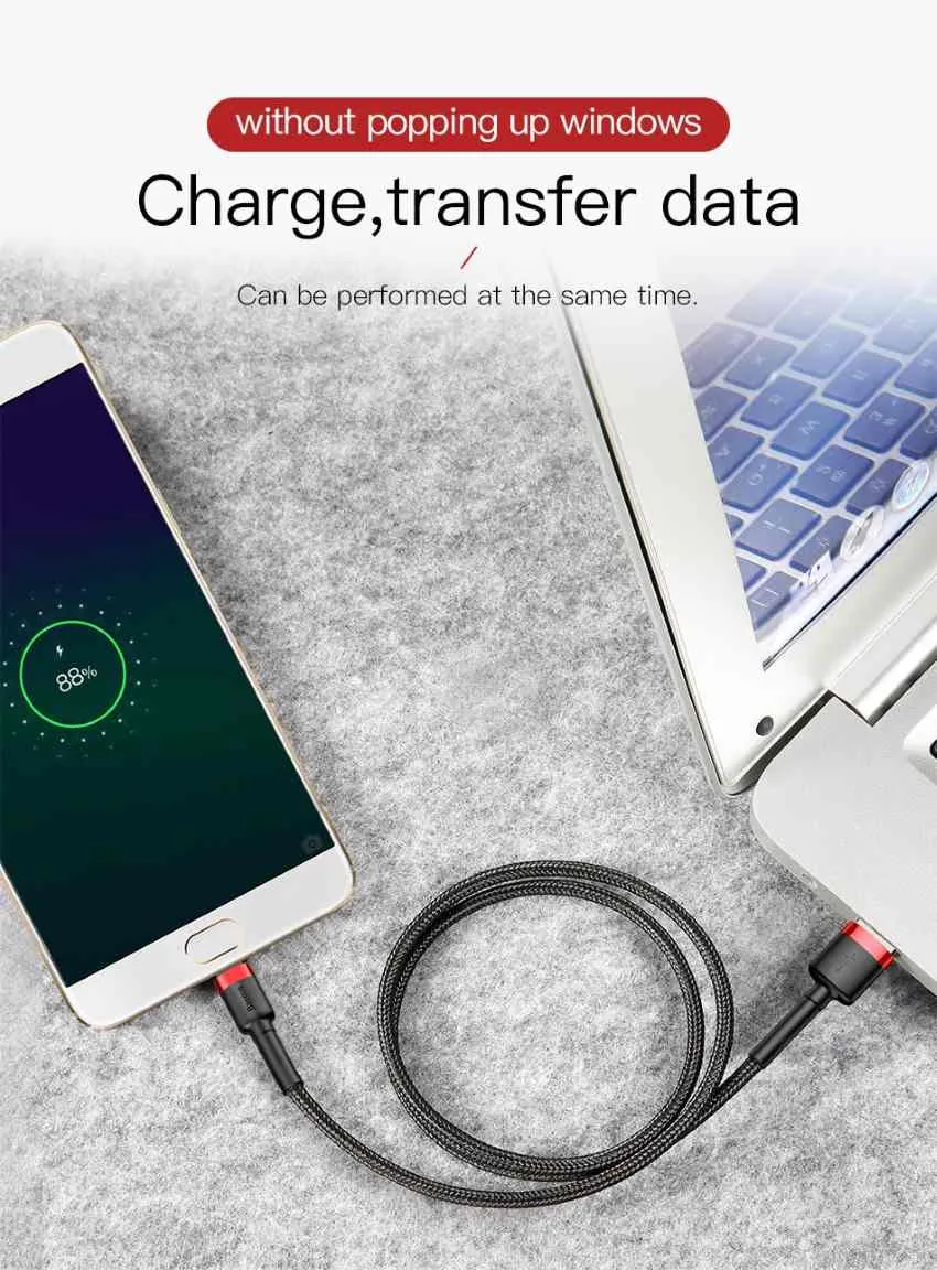 BASEUS CAFULE USB TO MICRO CABLE 3M for Sale in Pakistan