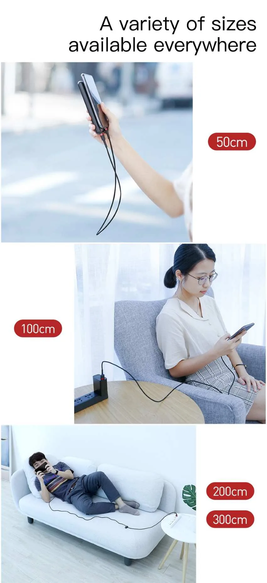 BASEUS CAFULE USB TO MICRO CABLE 3M for Sale in Pakistan