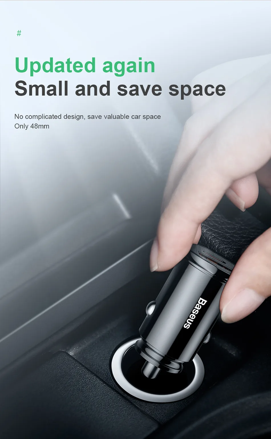 Baseus Circular Plastic A+C 30W PPS Car Charger Black for Sale in Pakistan