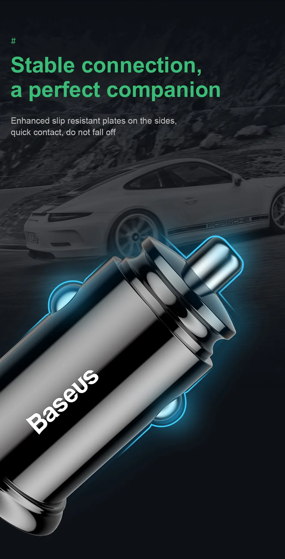 Baseus Circular Plastic A+C 30W PPS Car Charger Black for Sale in Pakistan