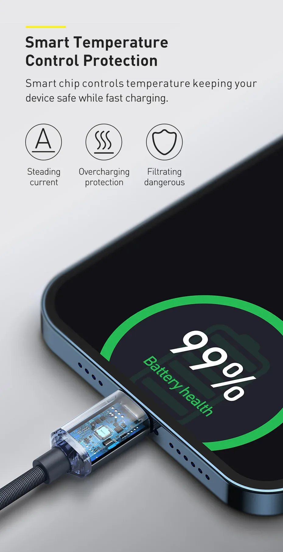 Baseus Crystal Shine Series USB-C To Lightning 20W Fast Charging Data Cable for Sale in Pakistan